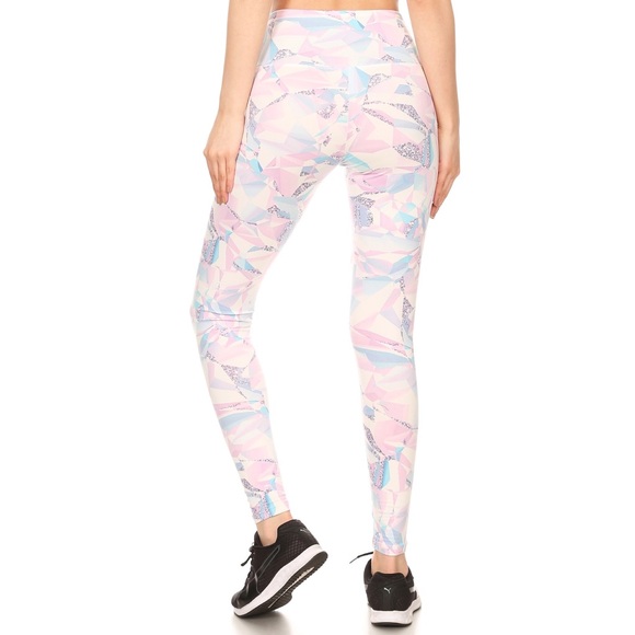 Tummy Control Geo Print Leggings Buttery Soft  - Picture 3 of 6